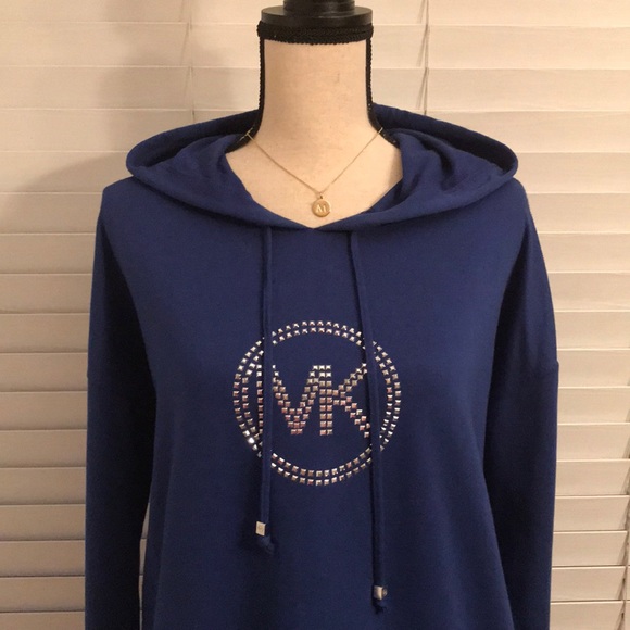 Michael Kors Tops - Michaels Kors Royal Blue Light Weight Hoody M
